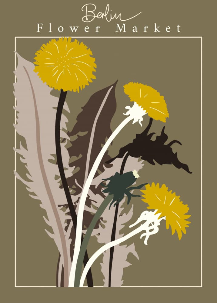 Berlin Flower Market Dandelions by Annick — canvas wall art