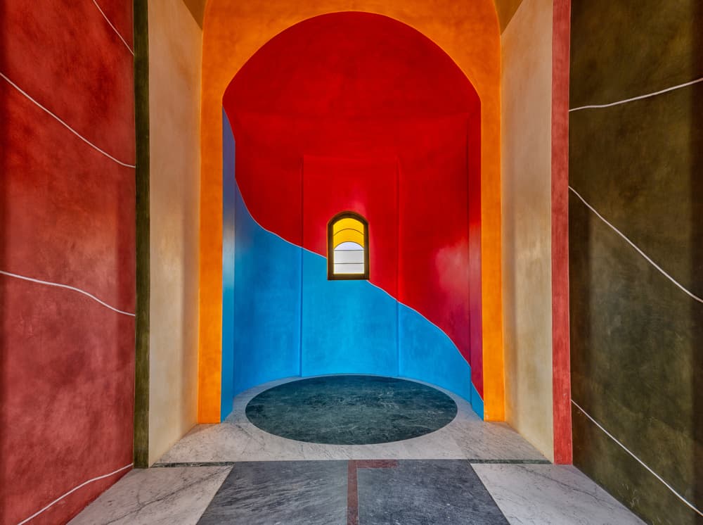 Vibrant Geometric Archway by Paolo Bolla — canvas wall art