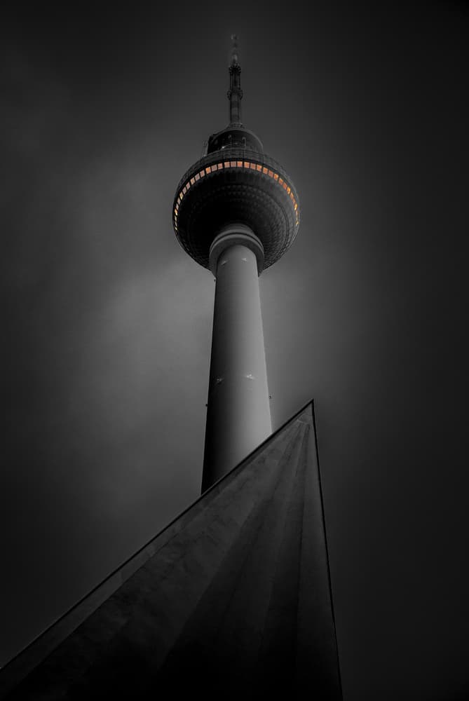 Dramatic Berlin TV Tower by Matthias Hefner — canvas wall art