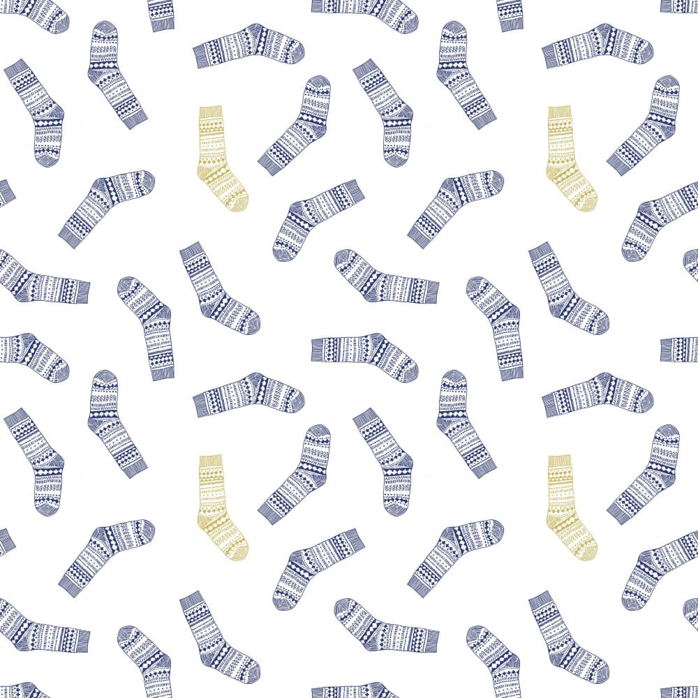 Cozy Patterned Socks by Charlotte Trudgett — canvas wall art