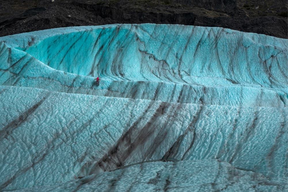 Blue Glacier Journey by Sophia Li — canvas wall art