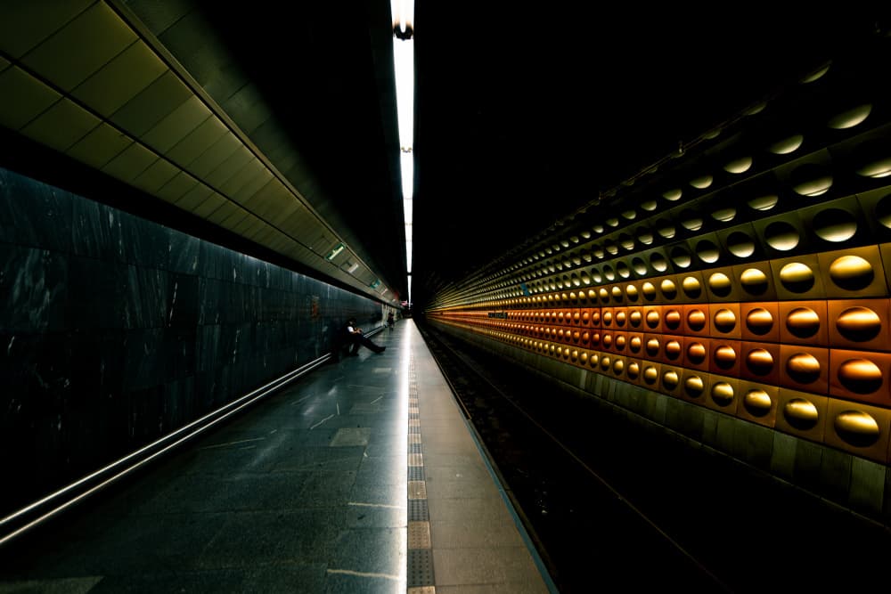 Urban Metro Solitude by edengalan — canvas wall art