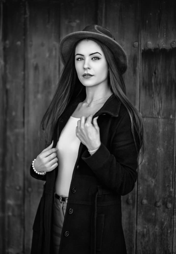 Elegant Woman In Hat by Vasil Nanev — canvas wall art