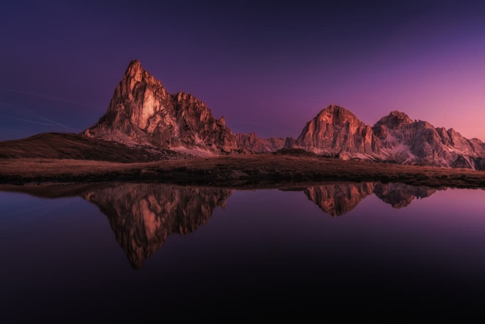 Twilight Mountain Reflection by Ivo Mateju — canvas wall art
