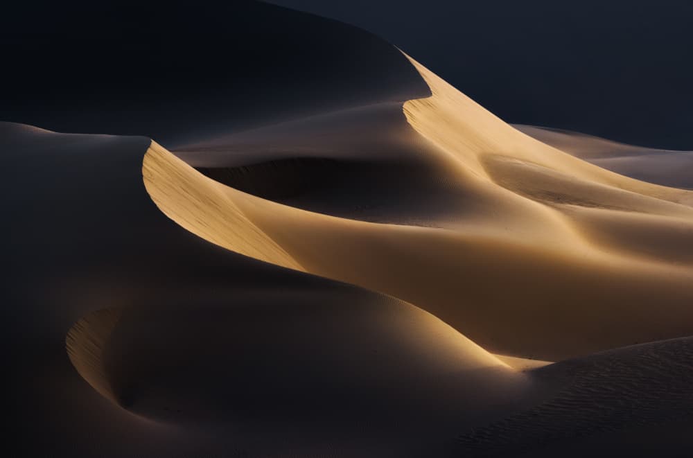 Golden Desert Dunes by NingYun Ye — canvas wall art