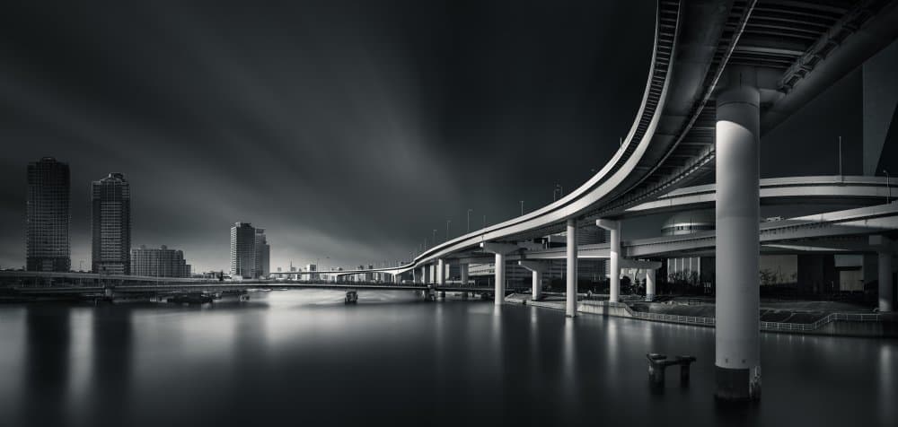 Elevated Highway Cityscape by Yoshihiko Wada — canvas wall art