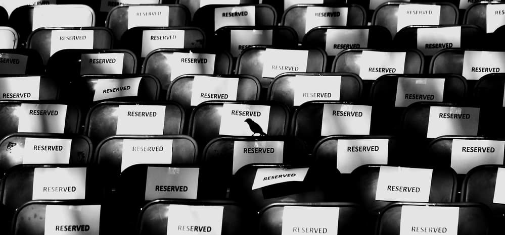 Reserved Seats With Bird by Jian Wang — canvas wall art