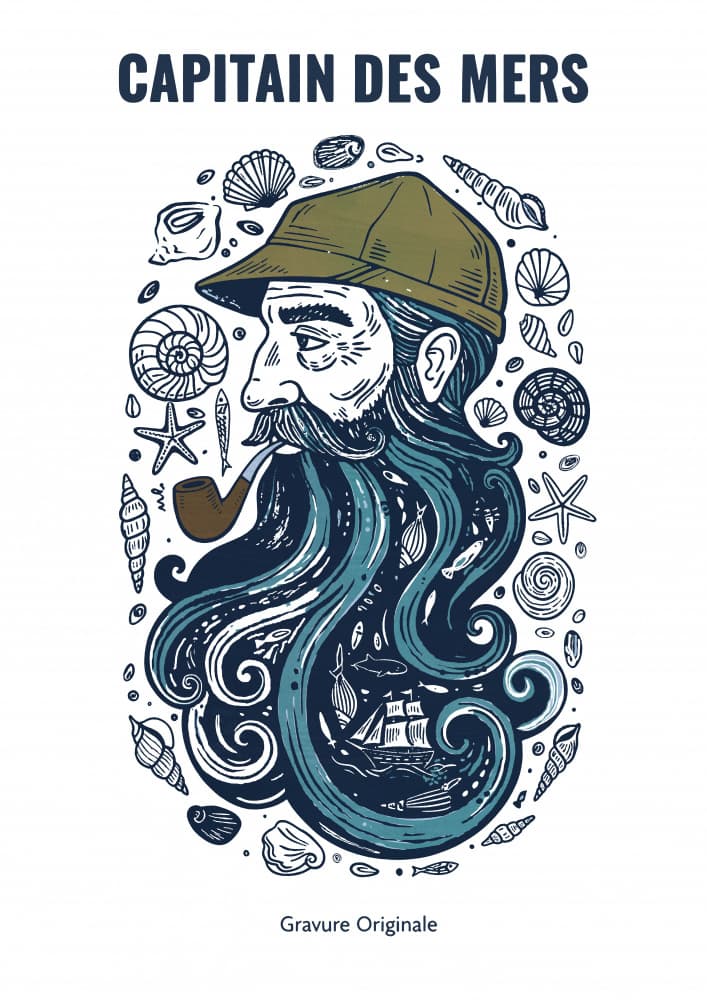 Captain of the Seas by casa cartissi — canvas wall art