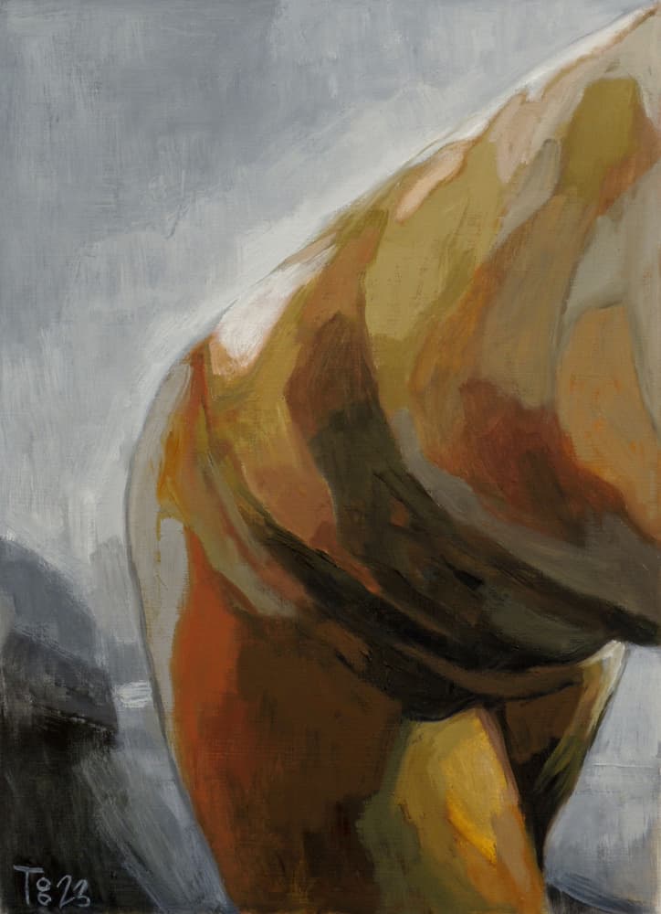 Golden Sensual Curves by Tore Bahnson — canvas wall art