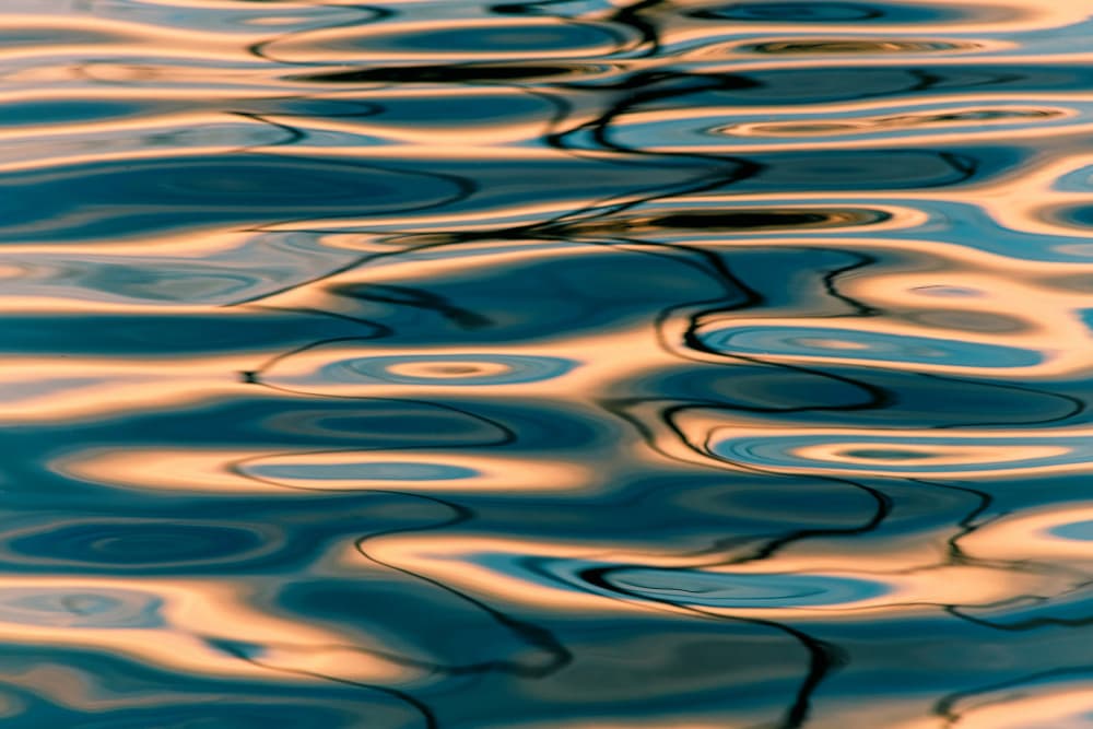 Rippling Golden Water by Mei Xu — canvas wall art