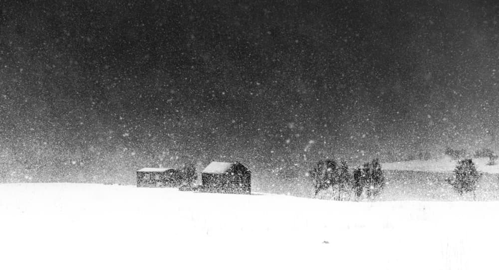 Blizzard Rural Landscape by Stephanie Kleimann — canvas wall art