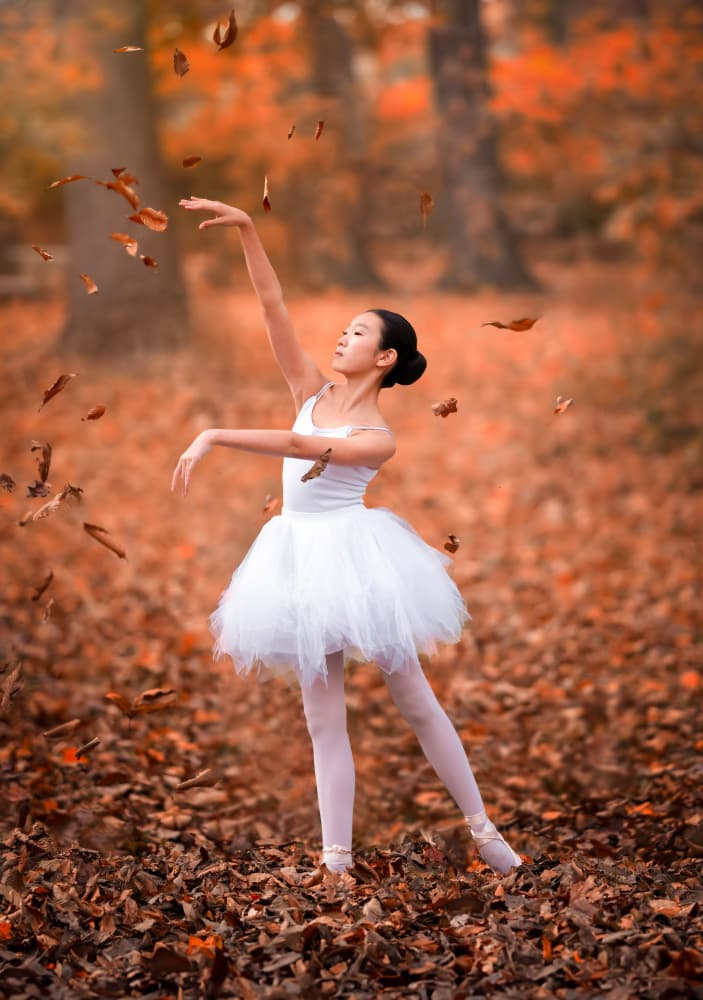 Autumn Ballerina Dance by Vicki Lai — canvas wall art