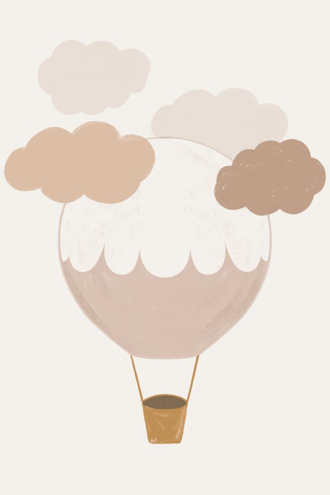 Dreamy Hot Air Balloon by Menina Lisboa — canvas wall art