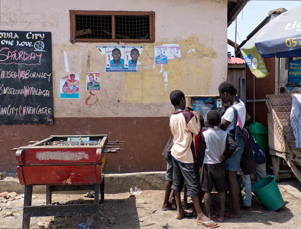 Street Kids Foosball Game by Lorenzo Grifantini — canvas wall art