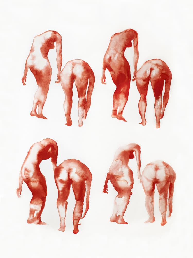 Bending Nude Forms by Joshua Hoskins — canvas wall art
