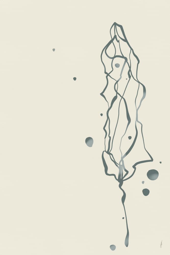 Abstract Fluid Lines by Ankie Kooi — canvas wall art