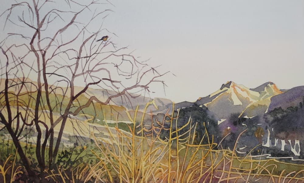 Serene Mountain Valley by Luisa Millicent — canvas wall art