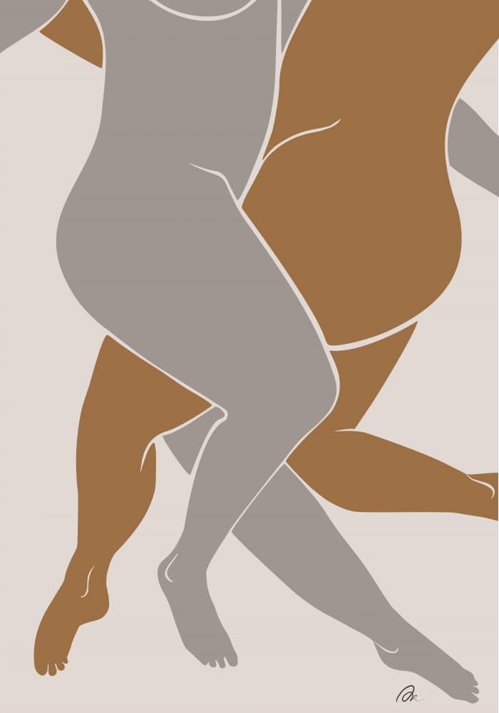 Curvy Figures Embrace by Pictufy Studio II — canvas wall art