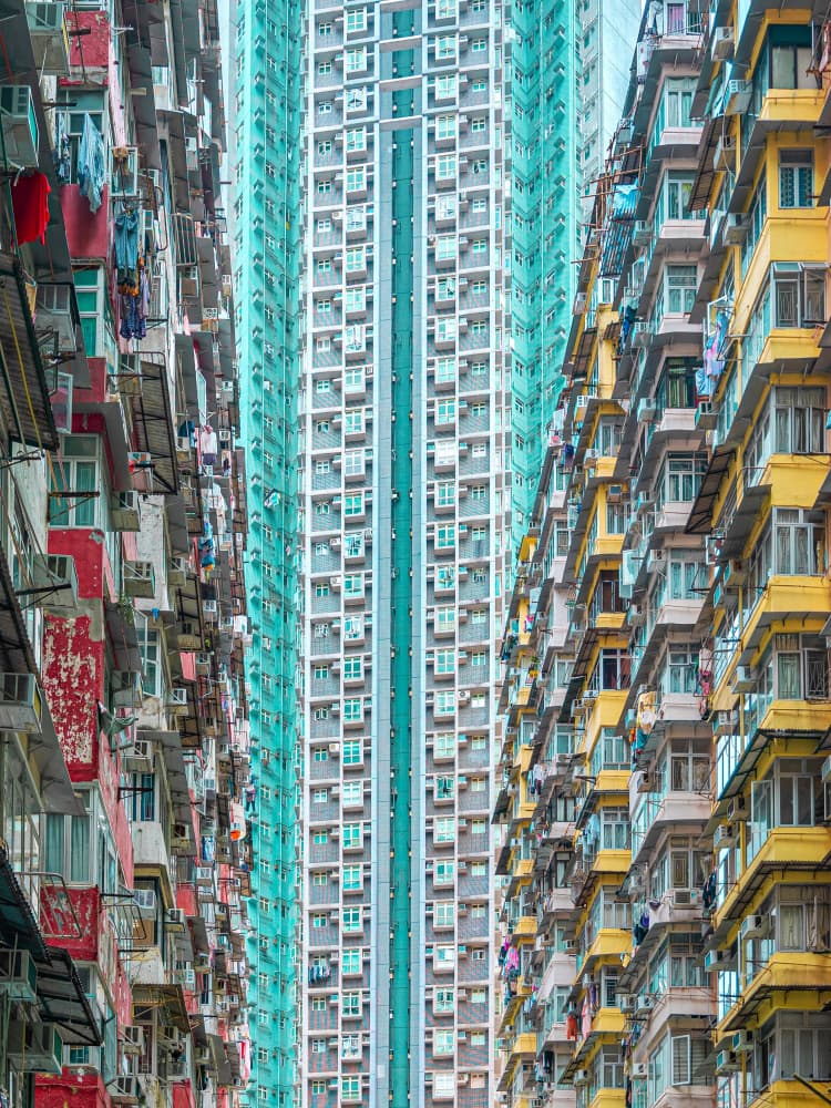 Vibrant City Architecture by Christian MARCEL — canvas wall art