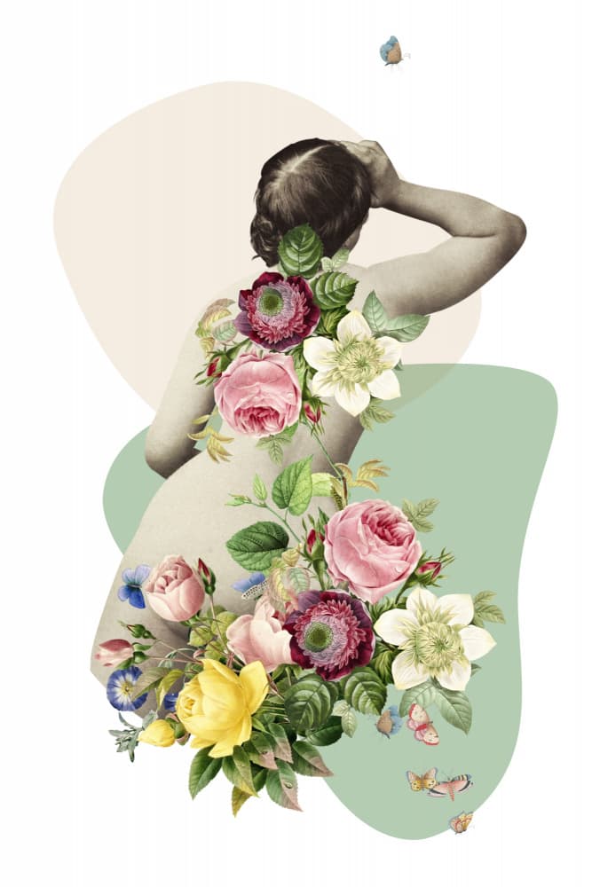 Ethereal Floral Back by Marja van den Hurk — canvas wall art