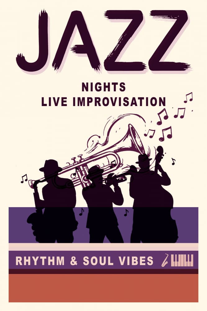 Jazz Nights Live Music by casa cartissi — canvas wall art