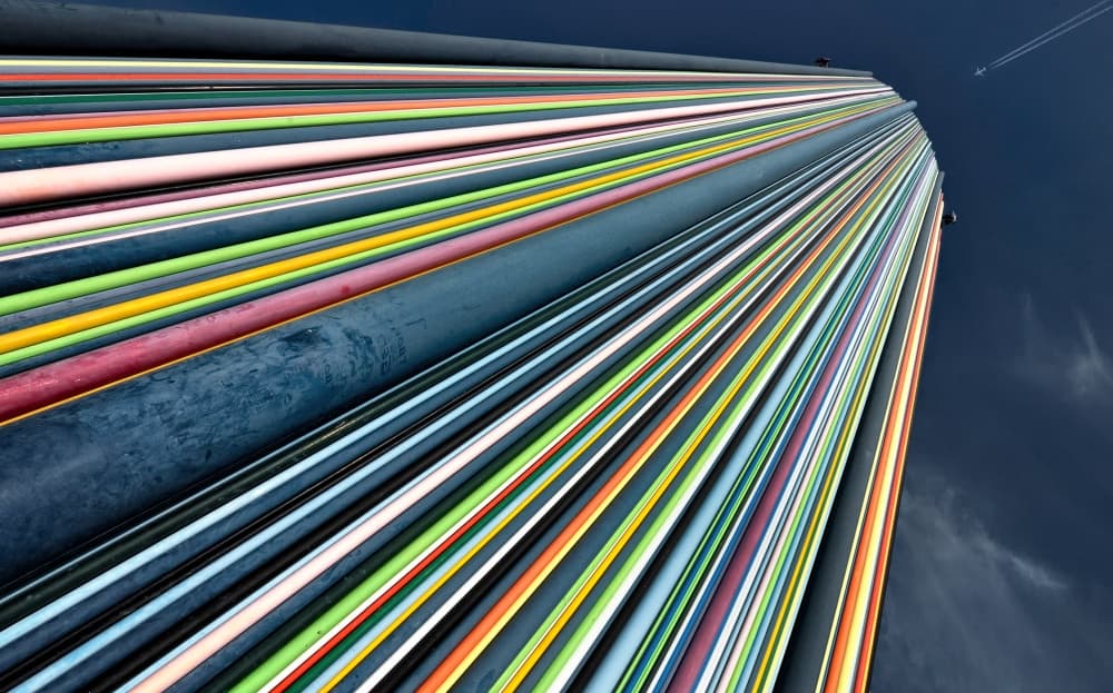 Colorful Architectural Lines by Izidor Gasperlin — canvas wall art