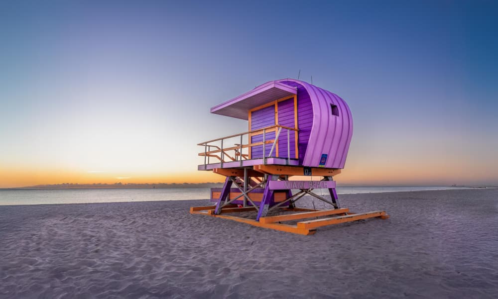 Colorful Miami Beach Dawn by Sam SDFMedia — canvas wall art