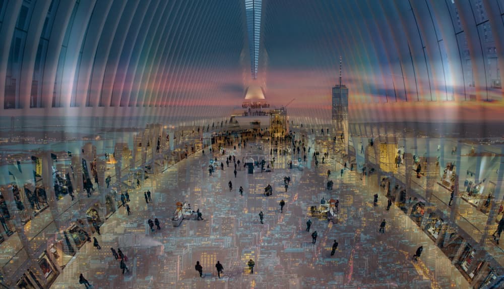 New York Transit Sunset by Emil abu milad — canvas wall art