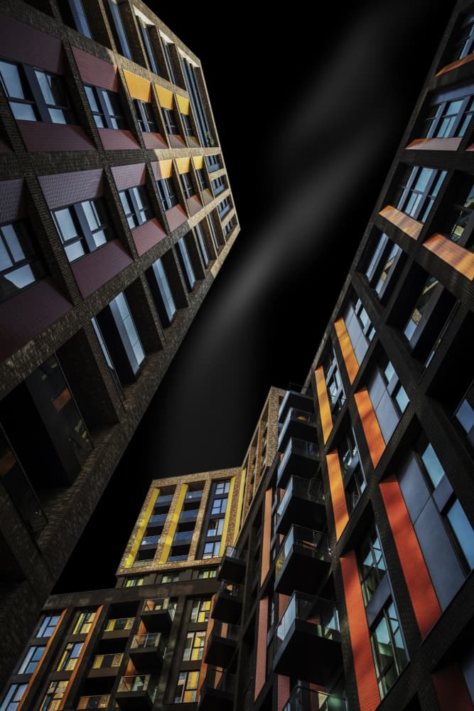 Colorful City Perspective by Luigi Greco — canvas wall art