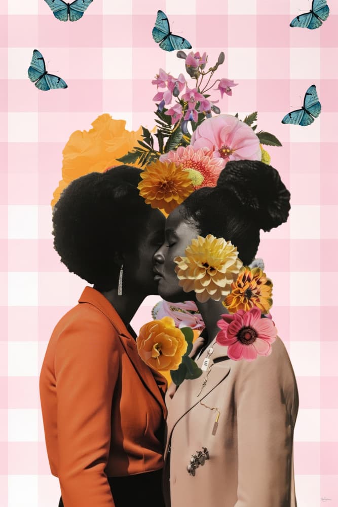Loving Floral Embrace by Sue Skellern — canvas wall art