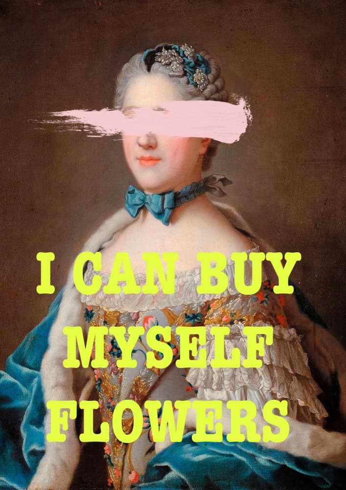 She Buys Her Flowers by Talitha McQueen — canvas wall art