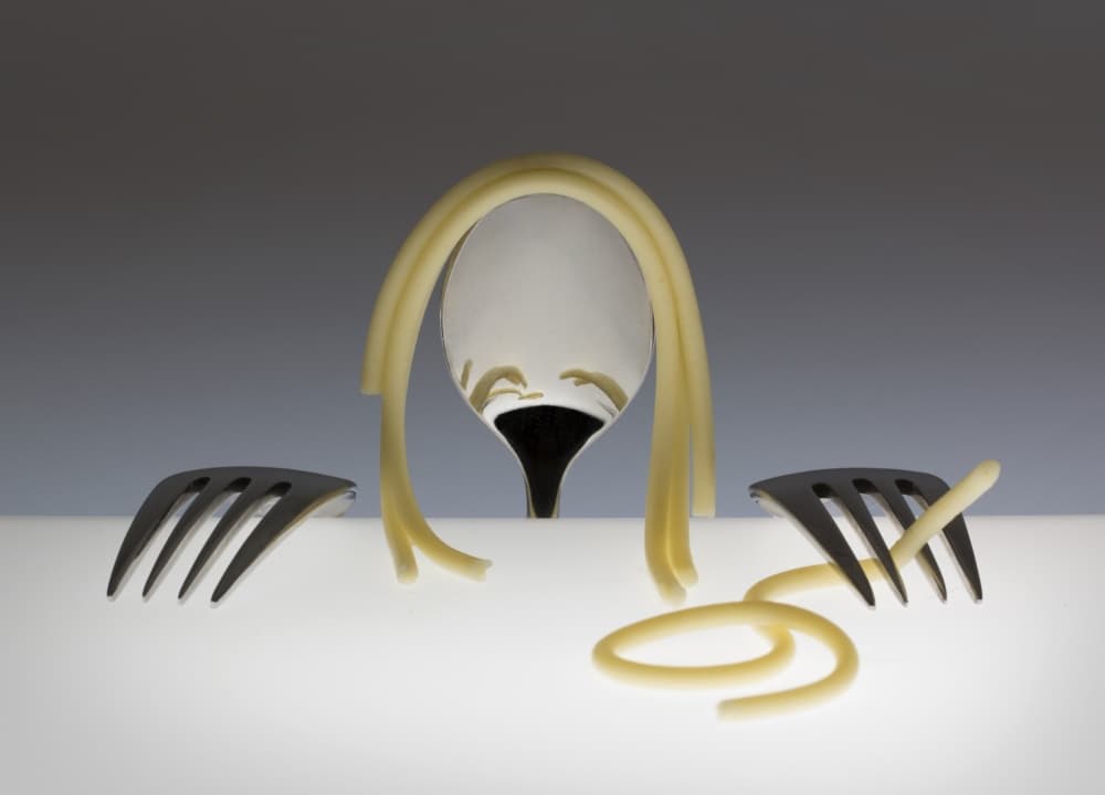 Spaghetti Hair Face by Wieteke de Kogel — canvas wall art