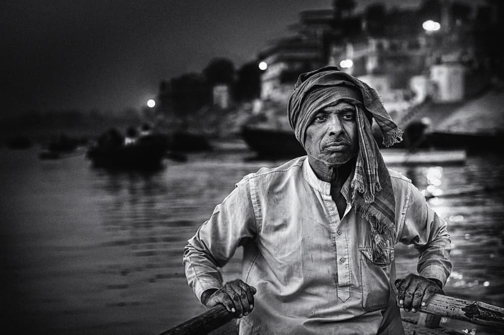 Night River Man by Piet Flour — canvas wall art
