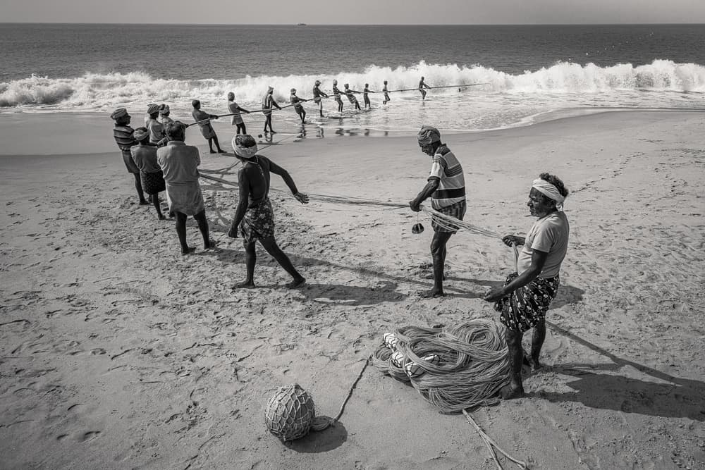 Fishermen Pulling Net by Marco Tagliarino — canvas wall art