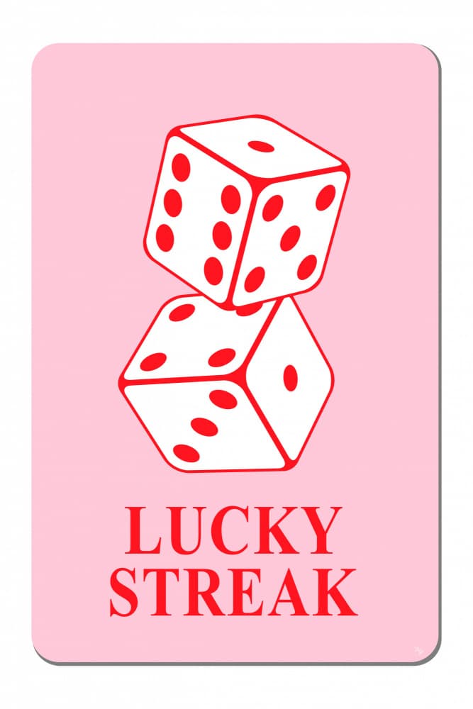 Lucky Streak Dice by Martina — canvas wall art