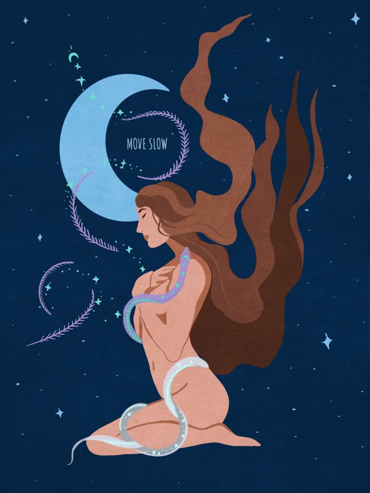 Ethereal Night Muse by Emel Tunaboylu — canvas wall art