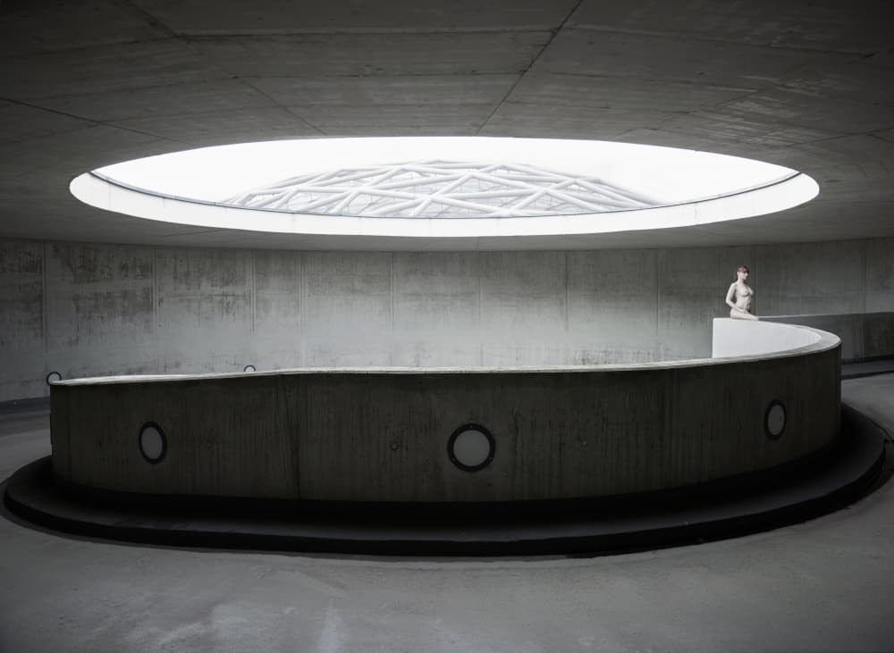 Minimalist Concrete Interior by Michael Allmaier — canvas wall art