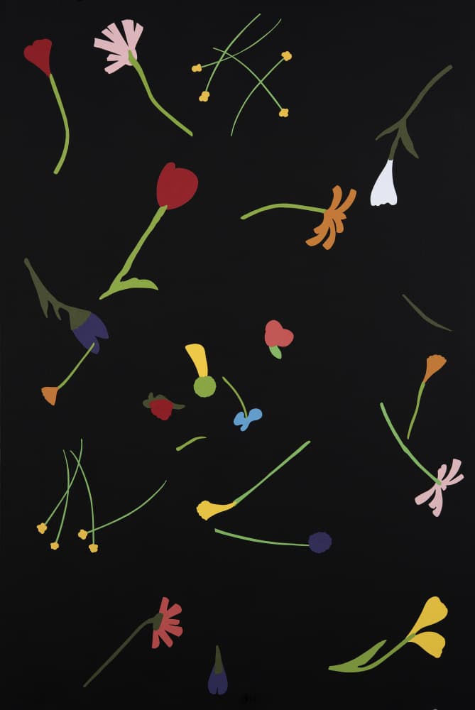 Scattered Colorful Flowers by Rankin Willard — canvas wall art