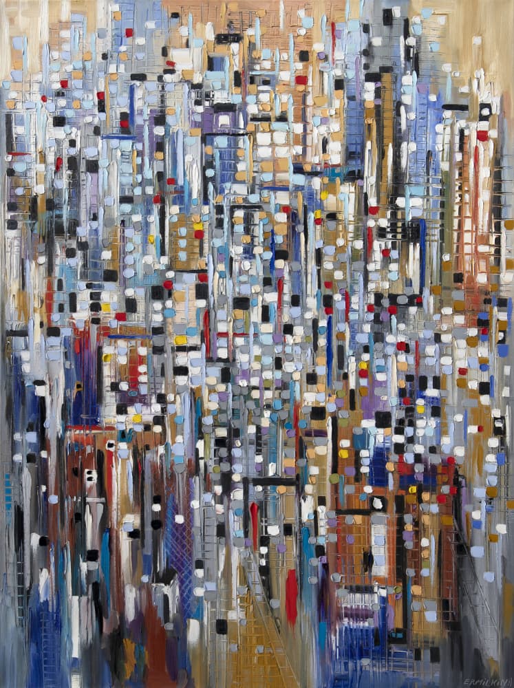 Abstract City Lights by Ekaterina Ermilkina — canvas wall art