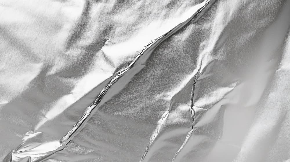 Crumpled Silver Texture by Marika Barsrsind — canvas wall art