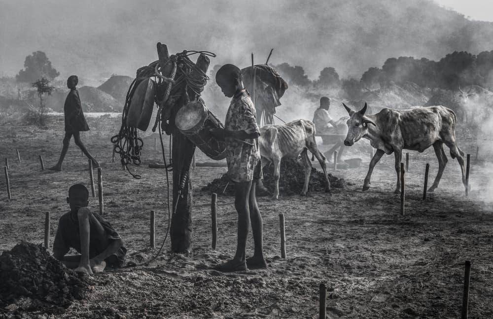 Smoky African Village by Joxe Inazio Kuesta Garmendia — canvas wall art