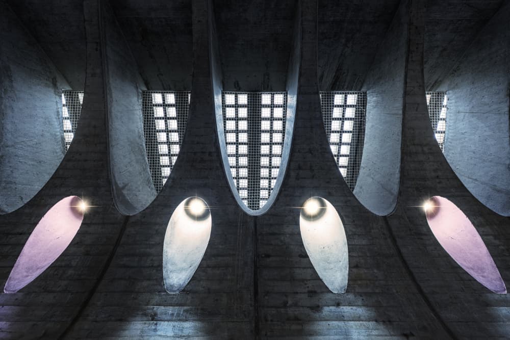 Vaulted Concrete Light by fotomarion — canvas wall art