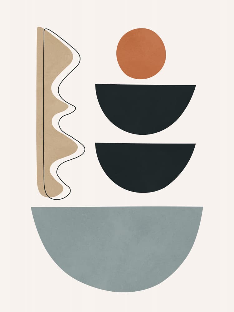 Balanced Geometric Forms by Vitor Costa — canvas wall art