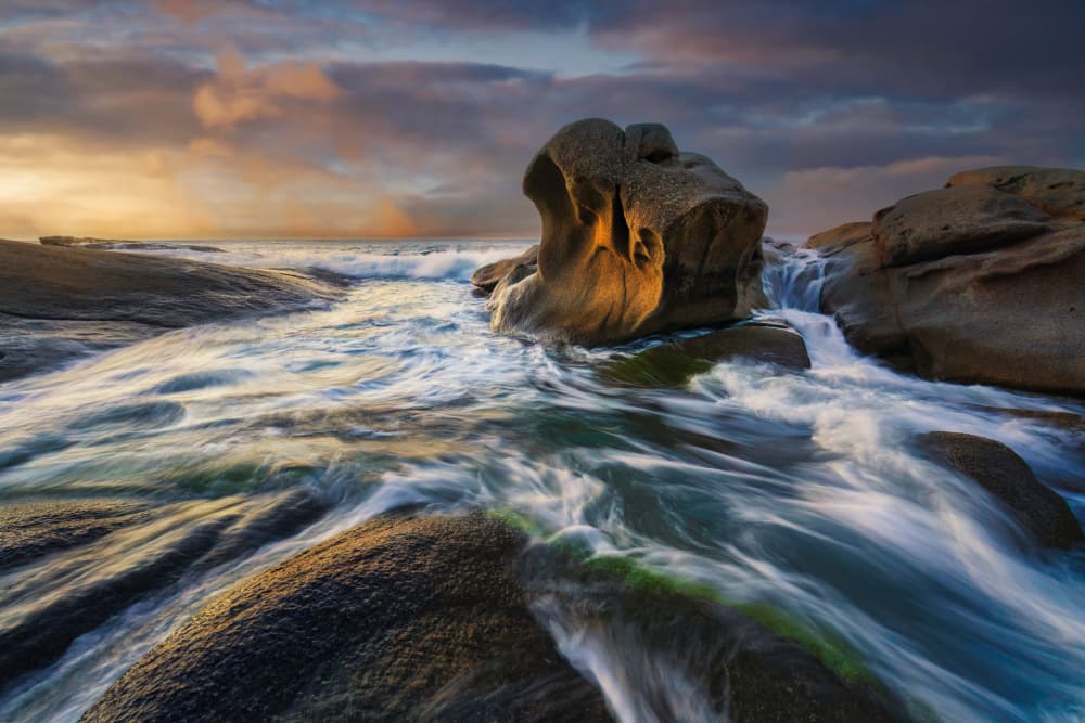 Golden Ocean Flow by Antoni Figueras — canvas wall art