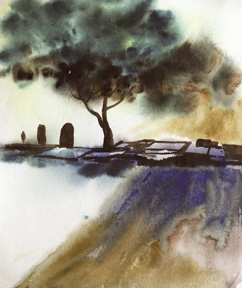 Mysterious Tree Landscape by Santhosh ch — canvas wall art