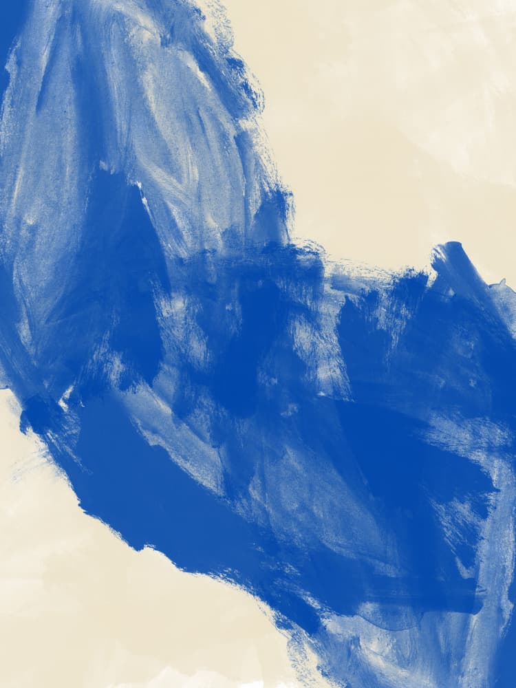 Fluid Blue Abstract by Dina Dankers — canvas wall art
