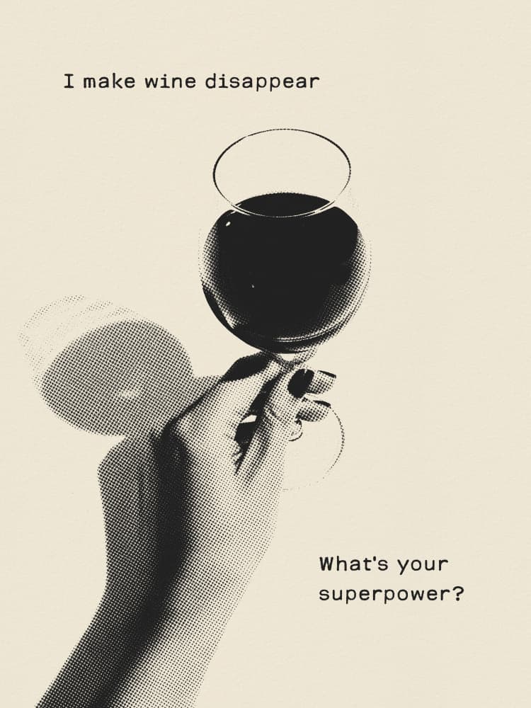 Retro Wine Drink by Andreas Magnusson — canvas wall art