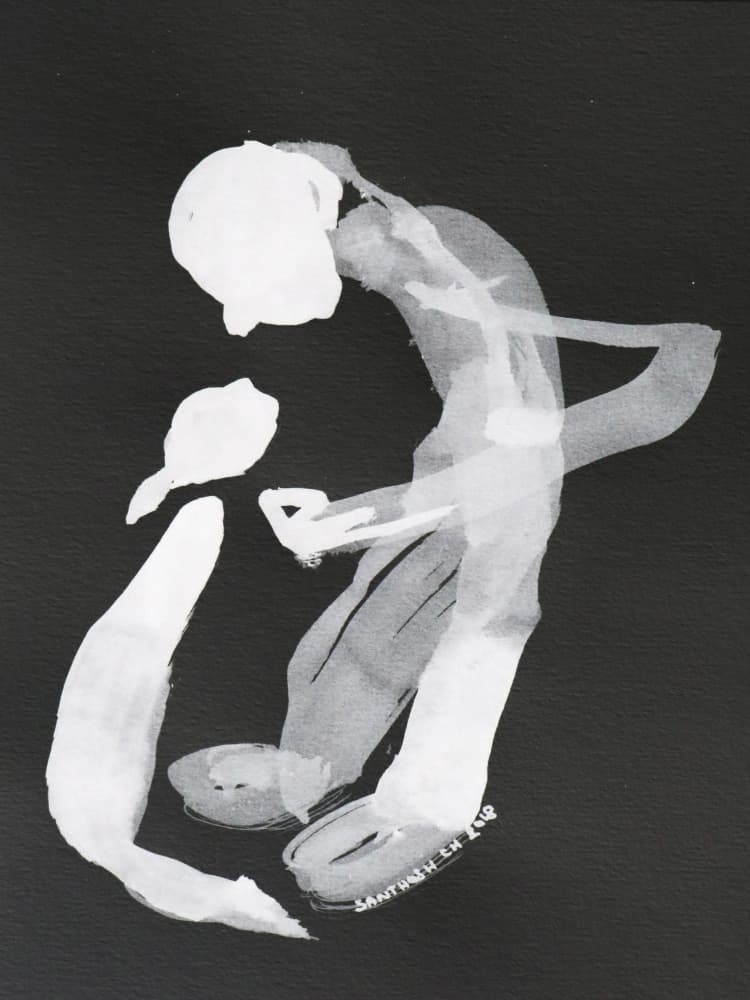 Loving Embrace Abstract by Santhosh ch — canvas wall art