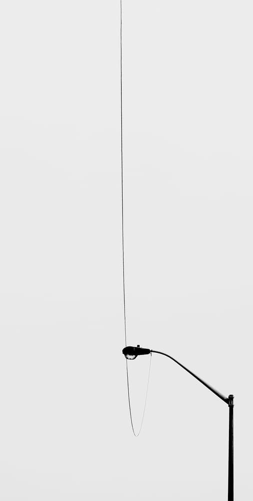 Minimalist Streetlight Lines by Jian Wang — canvas wall art