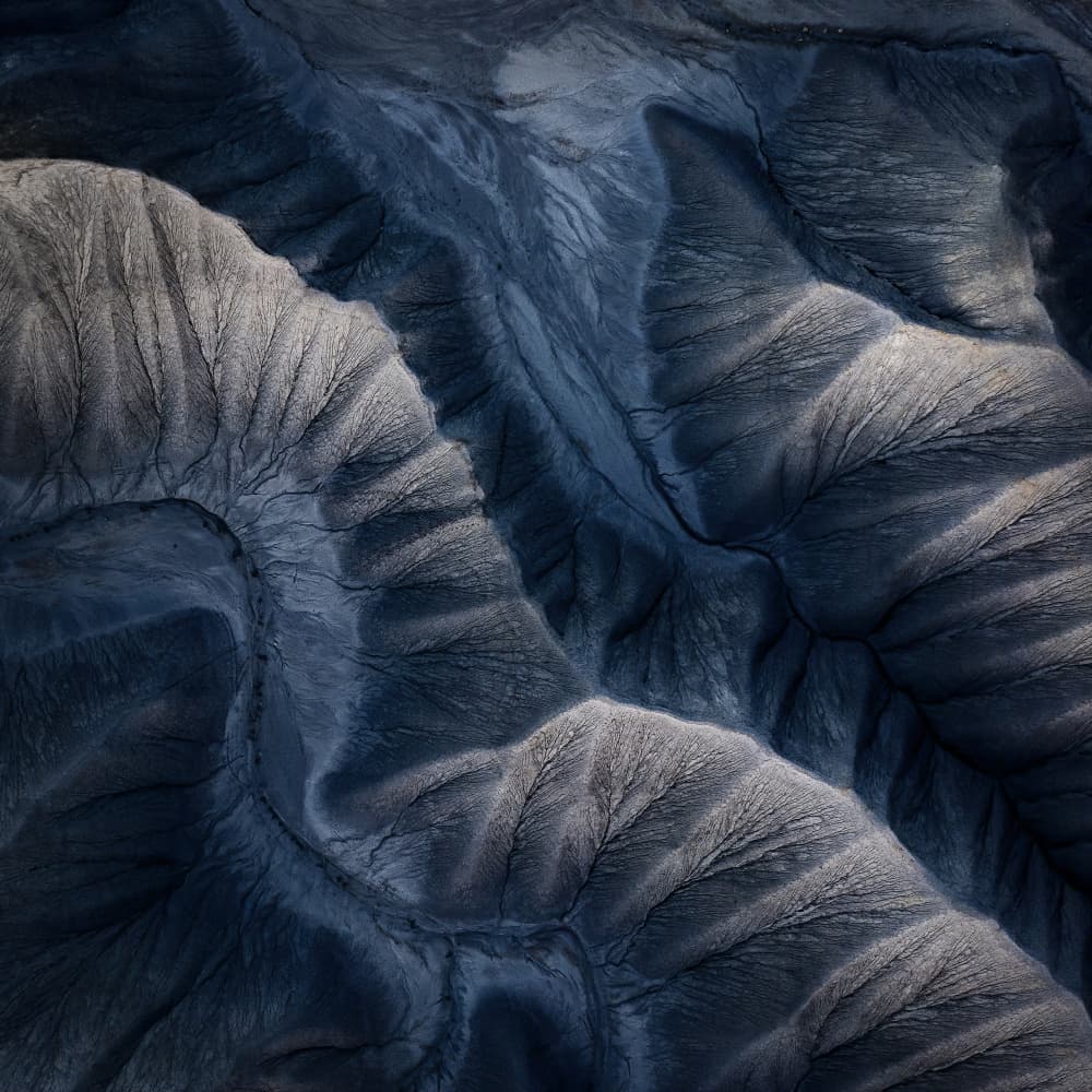 Eroded Blue Desert Forms by Shenshen Dou — canvas wall art